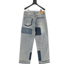 Louis Vuitton Distressed Patchwork Denim Trousers