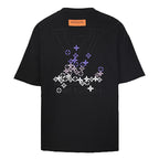 Louis Vuitton Gradient Shoulder-Letter Short-Sleeve T-Shirt