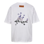 Louis Vuitton Gradient Shoulder-Letter Short-Sleeve T-Shirt