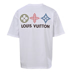 Louis Vuitton Crewneck Short-Sleeve T-Shirt with Front and Back Logo Print