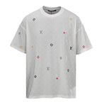 Louis Vuitton All-Over Monogram Short-Sleeve T-Shirt with Embroidered Clover Accents