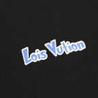 Louis Vuitton SS26 Blue & White Graffiti Logo Front & Back Print T-Shirt