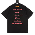 Louis Vuitton SS26 Multi-Layer LV Lettering Pink T-Shirt