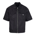 PRADA Minimalist Short-Sleeve Shirt with Double Pockets