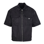 PRADA Minimalist Short-Sleeve Shirt with Double Pockets
