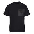 PRADA Velvet-Pocket T-Shirt with Triangle Logo Plaque