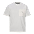 PRADA Velvet-Pocket T-Shirt with Triangle Logo Plaque