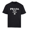 PRADA Bird's Nest Weave Embroidered T-Shirt