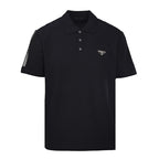 Prada Metal Triangle Logo Polo Shirt