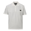 Prada Metal Triangle Logo Polo Shirt