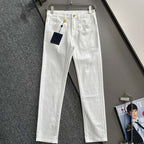 Louis Vuitton Logo-Embroidered Jeans