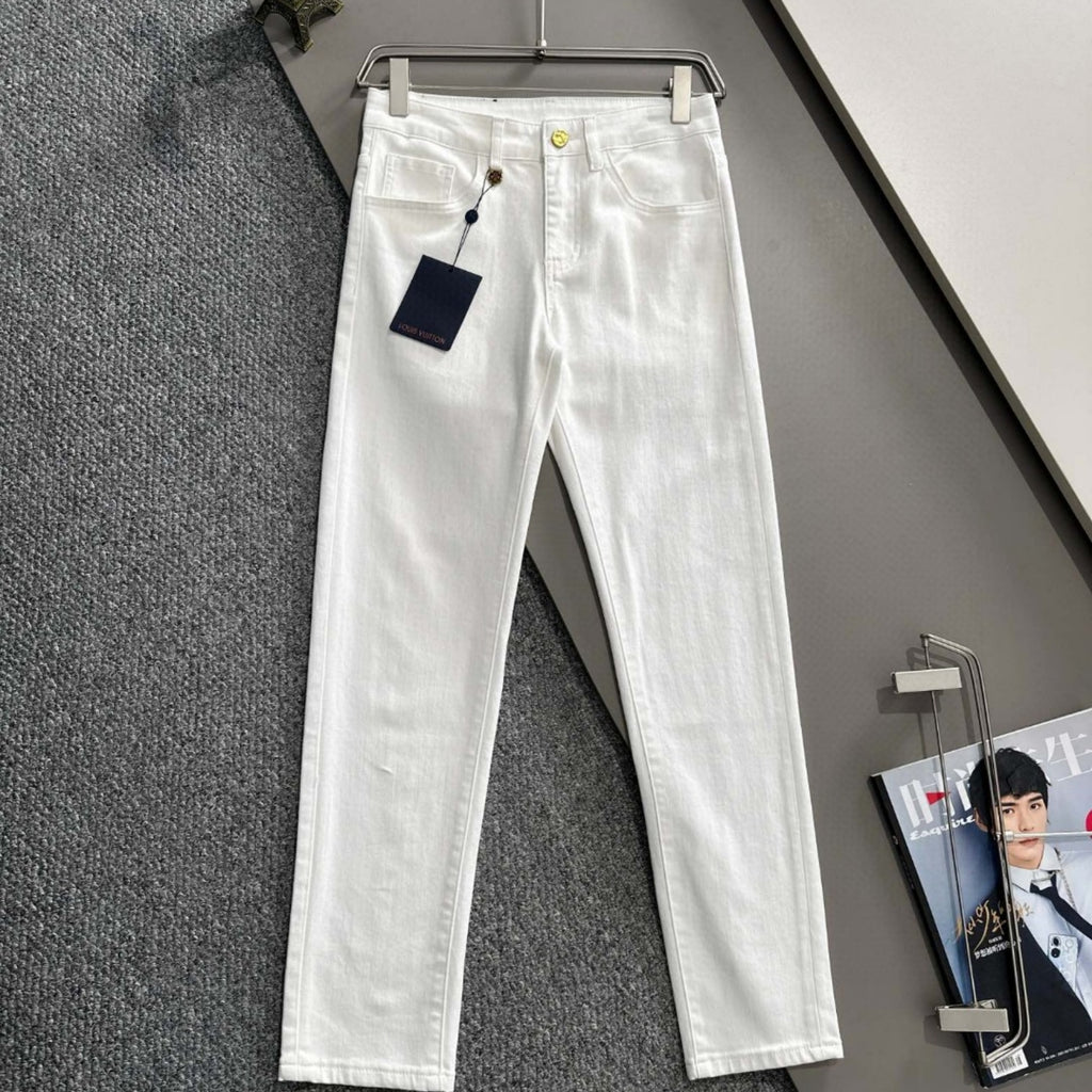 Louis Vuitton Logo-Embroidered Jeans