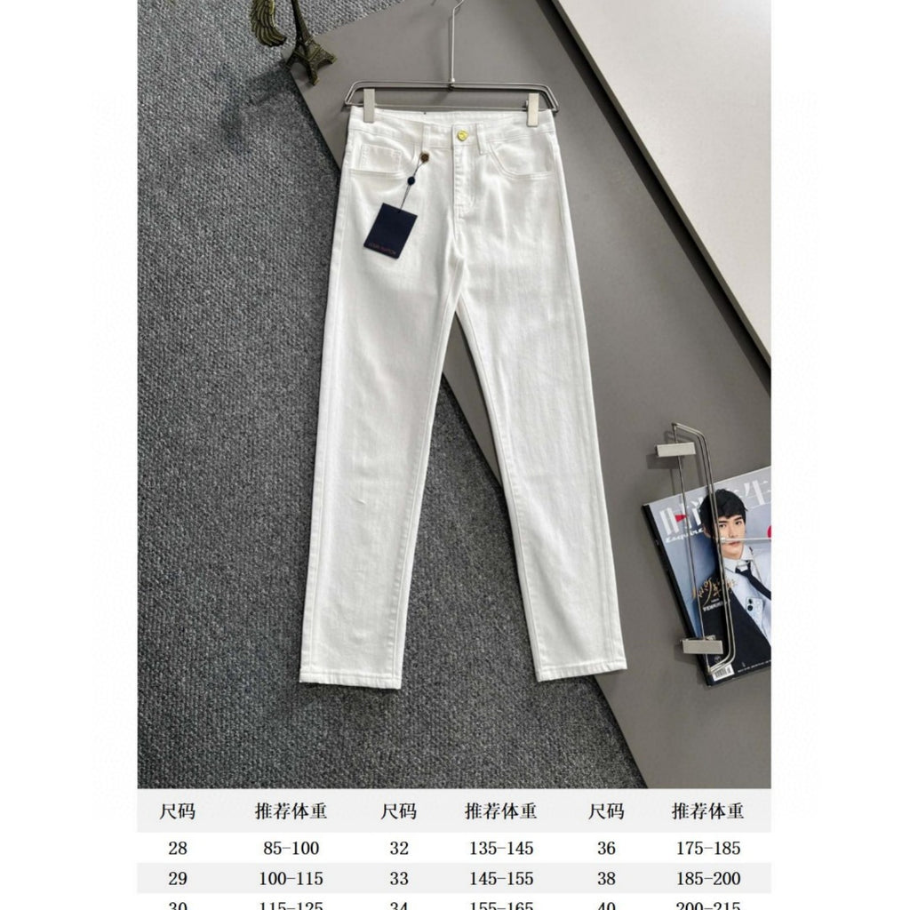 Louis Vuitton Logo-Embroidered Jeans