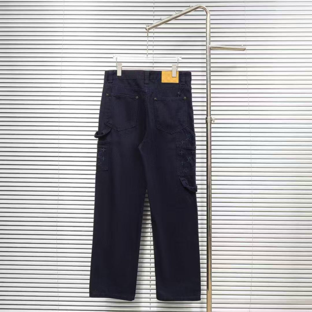 Louis Vuitton Logo-Embroidered Jeans