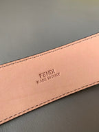 Fendi Men's Leather Belt Buckle Classic Dress Waist Belt for Jeans Trousers Coat Casual Formal