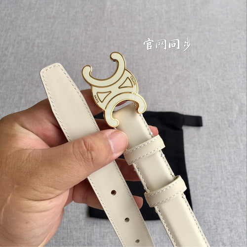 Authentic Celine Women‘s Leather Belt – Triomphe Buckle