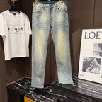 Louis Vuitton Logo-Embroidered Jeans