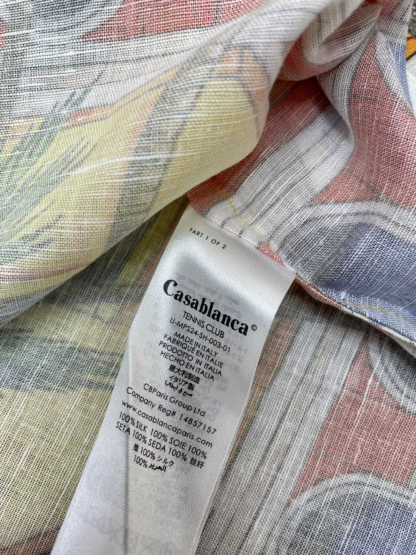 Men's CASABLANCA Long Sleeved Silk Shirt #3490