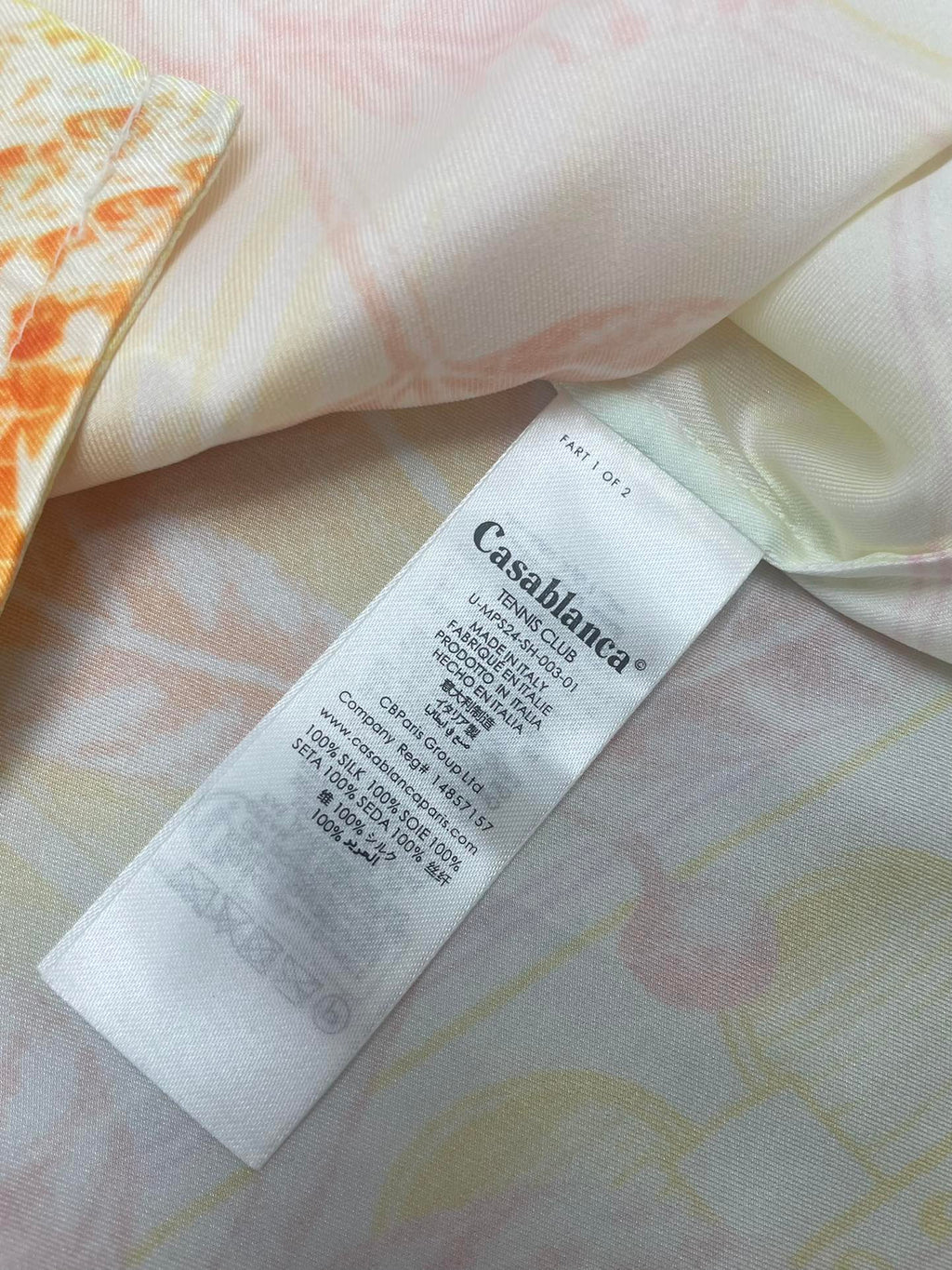 Men's CASABLANCA Long Sleeved Silk Shirt #3472