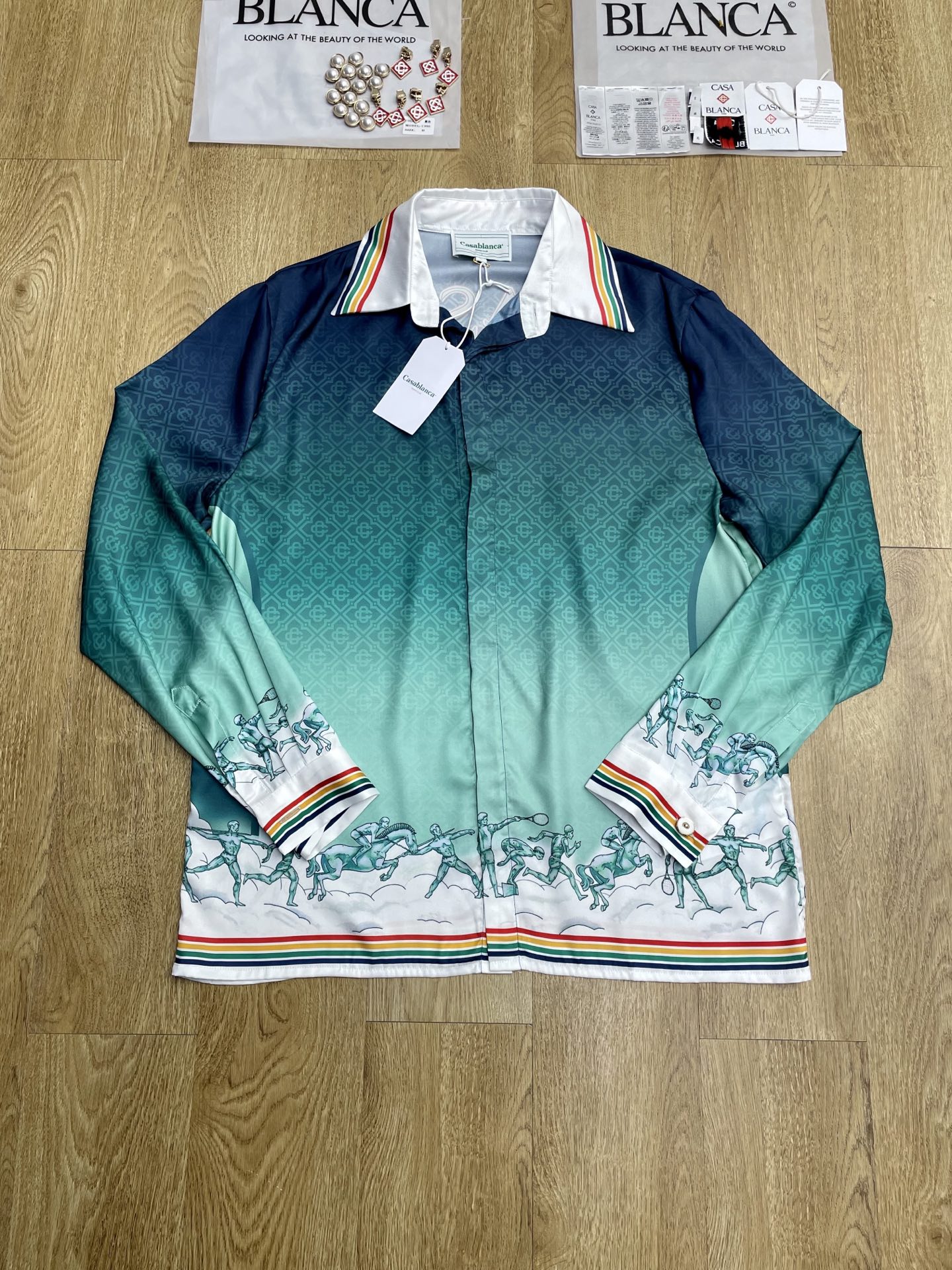 Men's CASABLANCA Long Sleeved Silk Shirt #3523