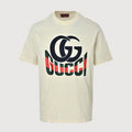 Gucci 2026 Interlocking GG Web Stripe T-Shirt — Ivory | Made in Italy