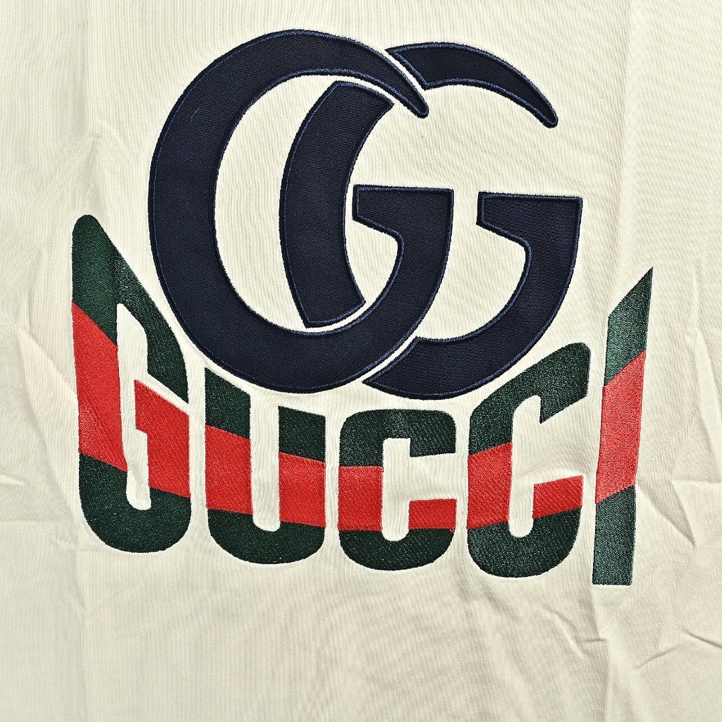 Gucci 2026 Interlocking GG Web Stripe T-Shirt — Ivory | Made in Italy